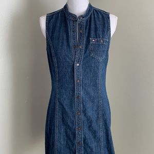 VTG Y2K TOMMY HILFIGER Snap Front Denim Jean Dress